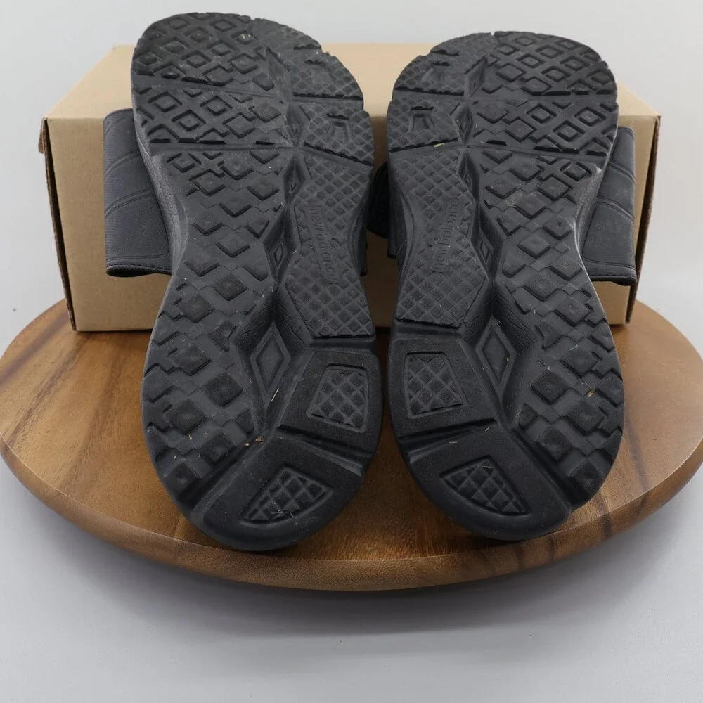 New Balance Men's US 12 Black Gray Adjustable Strap Slide Sandals